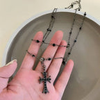 Black Cross Choker