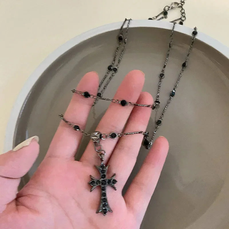 Black Cross Choker