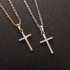 Rhinestone Cross Necklace