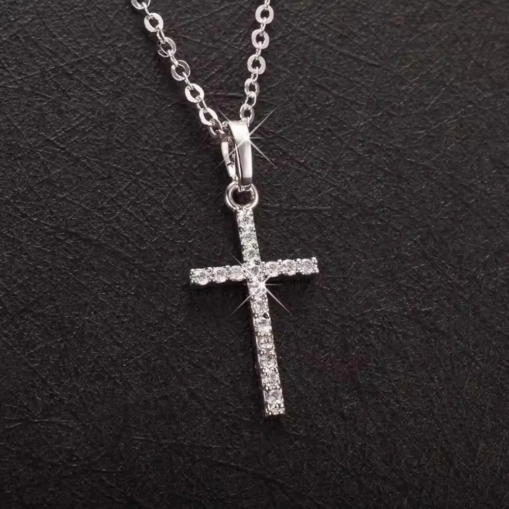 Rhinestone Cross Necklace