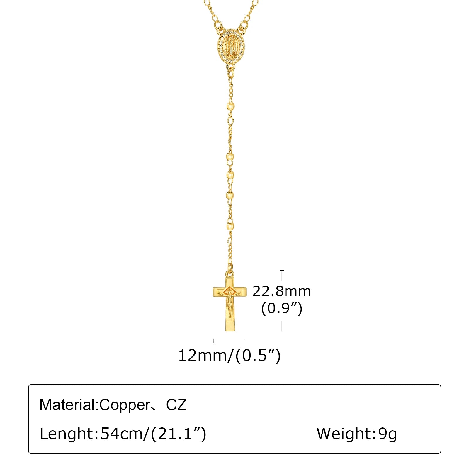 Rosary Cross Bracelet