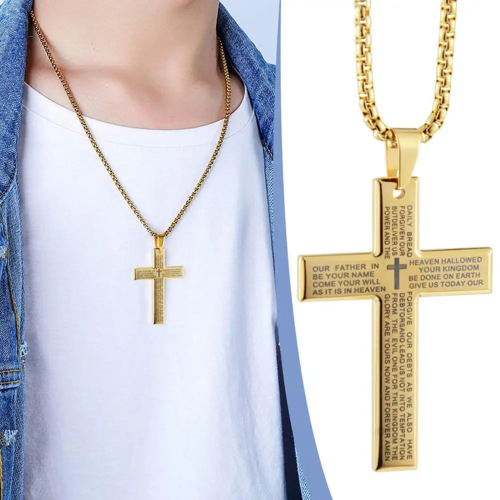 Steel Cross Necklace