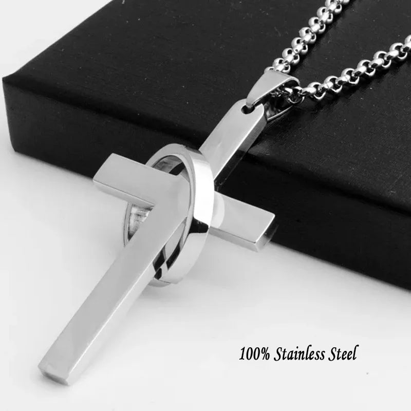 Circle Cross Necklace