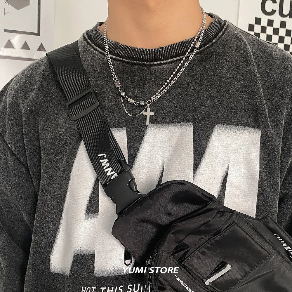 Double Layer Cross Necklace