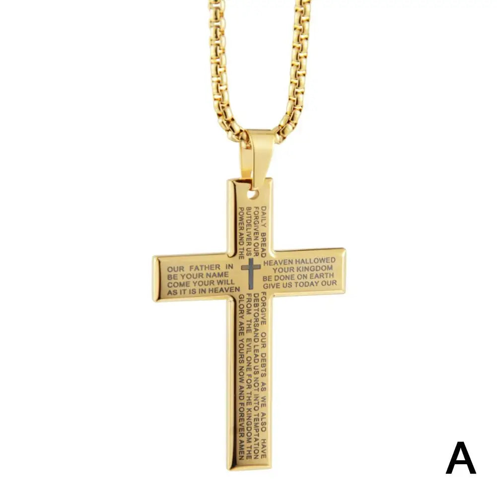 Steel Cross Necklace