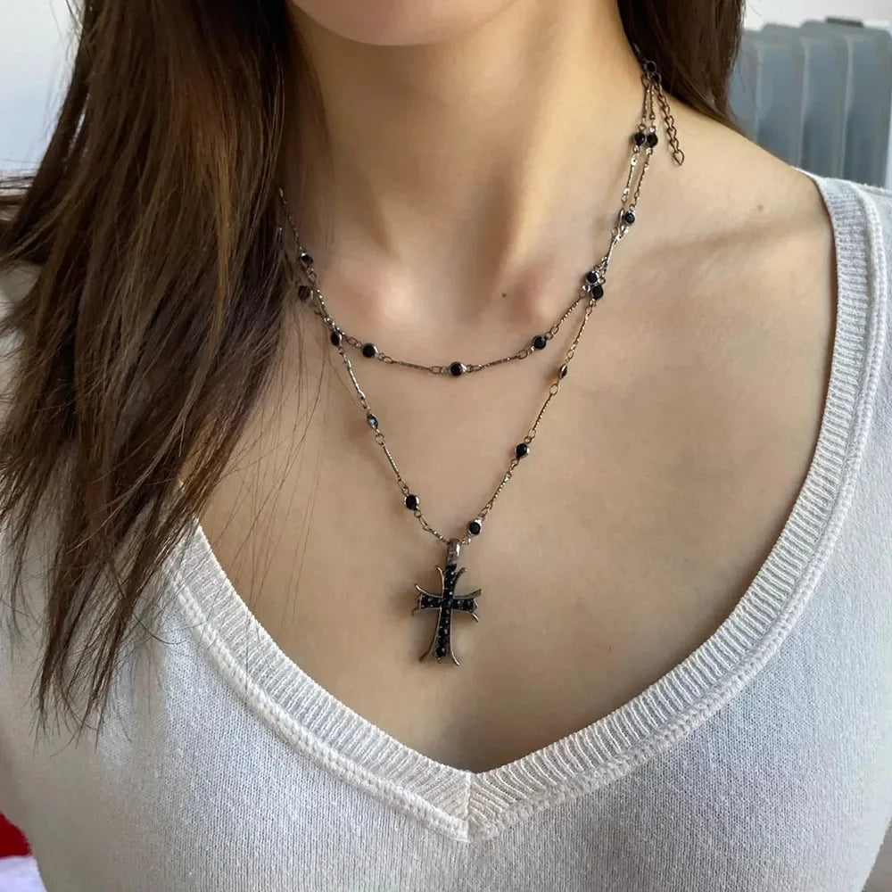 Black Cross Choker