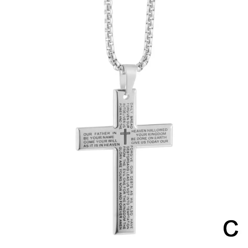 Steel Cross Necklace