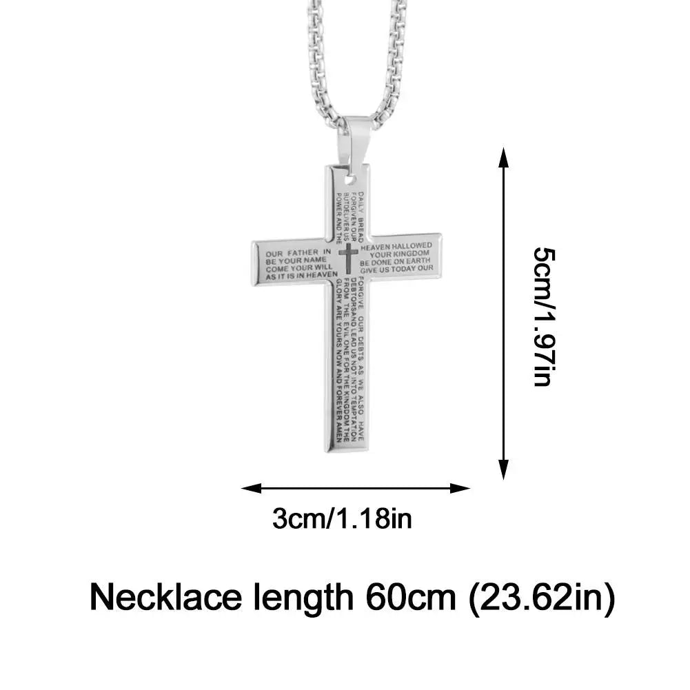 Steel Cross Necklace