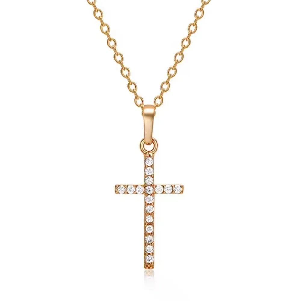 Rhinestone Cross Necklace