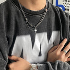 Double Layer Cross Necklace