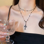 Black Cross Choker