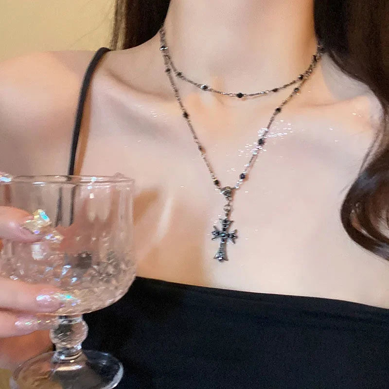Black Cross Choker