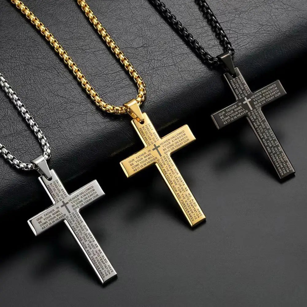 Steel Cross Necklace