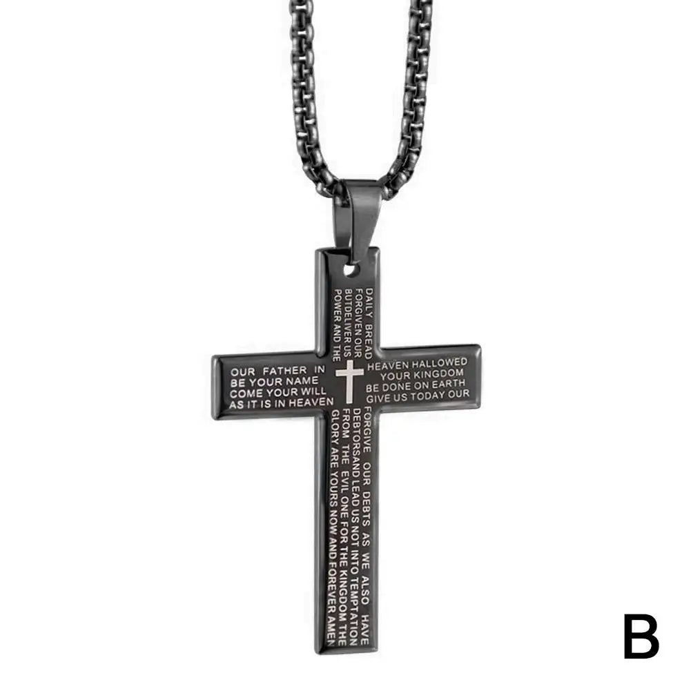 Steel Cross Necklace