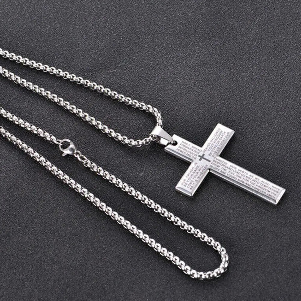 Steel Cross Necklace