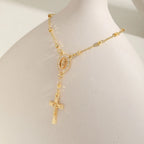 Rosary Cross Bracelet
