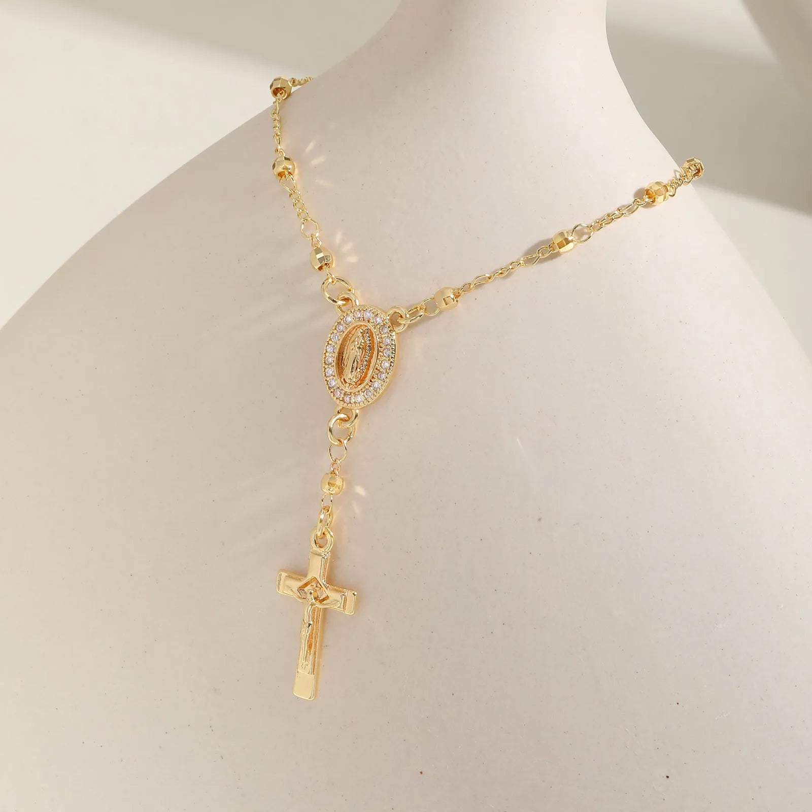 Rosary Cross Bracelet