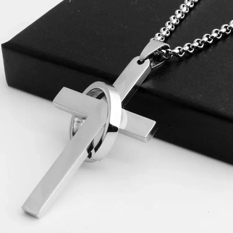 Circle Cross Necklace