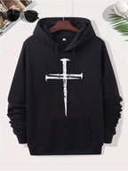 Cross Print Hoodie