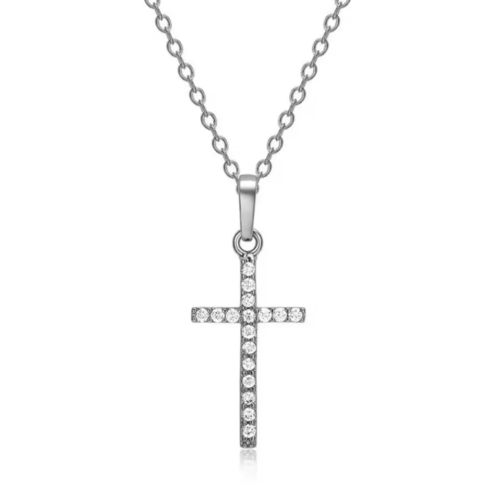 Rhinestone Cross Necklace
