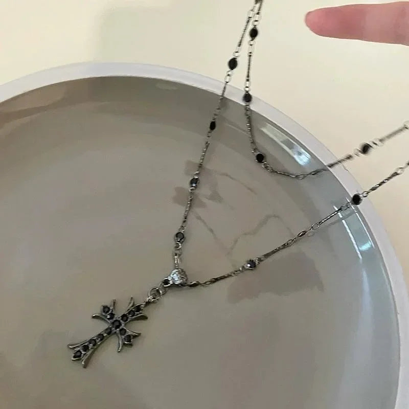 Black Cross Choker