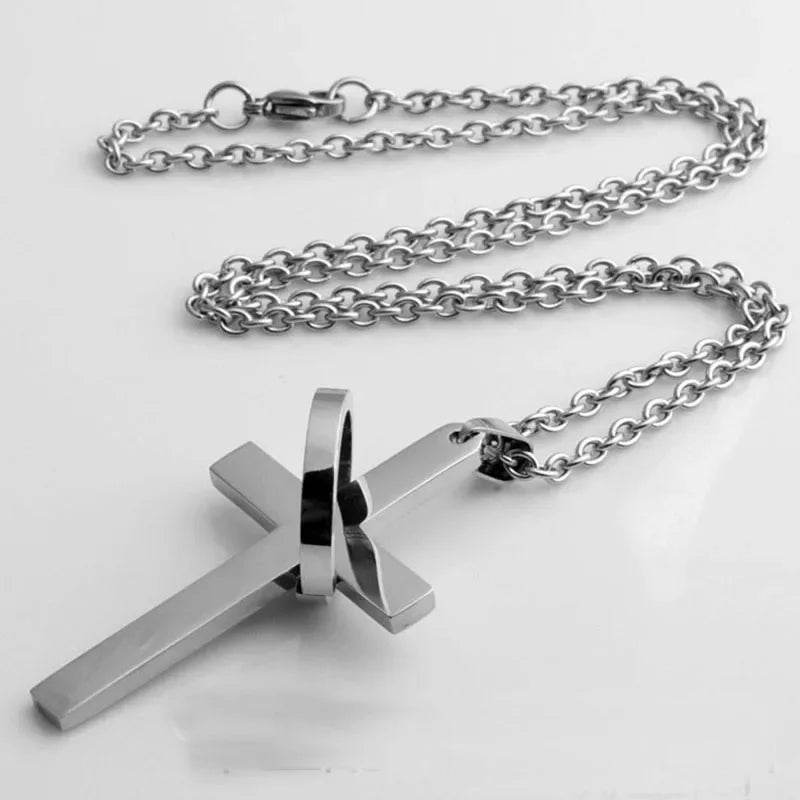 Circle Cross Necklace