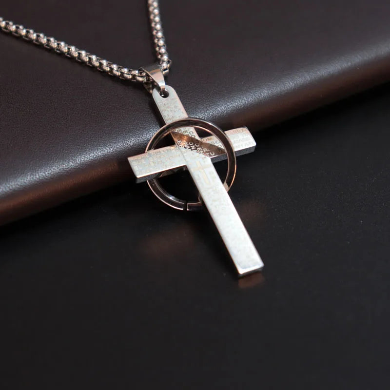 Circle Cross Necklace