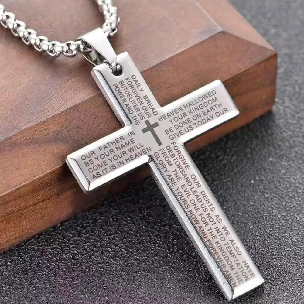 Steel Cross Necklace
