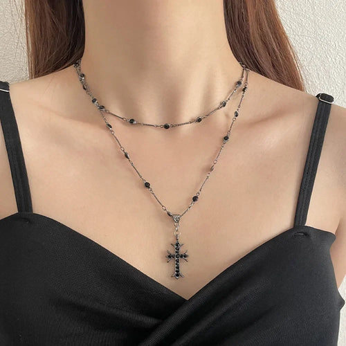 Black Cross Choker